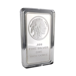 <span class=keywords><strong>Riproduzione</strong></span> in Metallo della Lingotto d'Argento Buffalo Indian US, 1 Oncia, Argento Puro .999, Lingotto Buffalo Liberty - Product Image 3