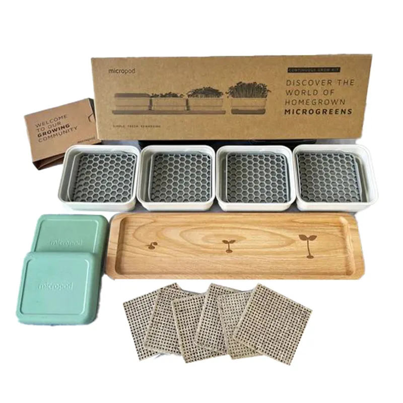 Benutzer definierte Holzkiste und Kunststoff Pflanzen Propa gator 4 Samen Tabletts Kit Sämling Keimung Tablett mit Premium Geschenk box