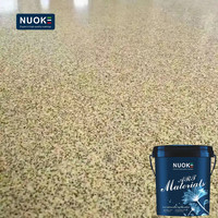Revêtement de sol autolissant en terrazzo liquide, marbre, époxy, sable coloré, haute dureté, facile à appliquer, remplace les carreaux de céramique