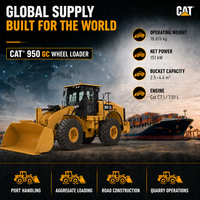 Cat 950 GC 18,7 Tonnen Radlader mit Caterpillar Motor Getriebe Pumpe für Baustellen