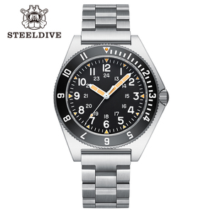 STEELDIVE SD1944 Nouveau en acier inoxydable 45 mm, étanche à 200 m, NH35, verre saphir lumineux, montre de plongée automatique, Reloj - Product Image 1