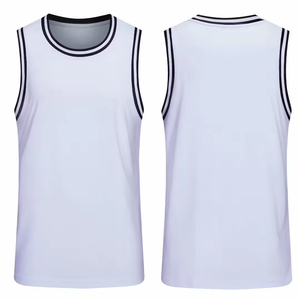 Maillot de basket-ball personnalisé de haute qualité, 100% polyester, sans manches, tissu en maille, service OEM/ODM - Product Image 2