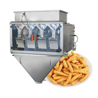 Noix Haricots Riz multi-tête peseur linéaire Machine à emballer automatique de poche de granule peseur linéaire