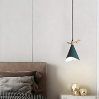 Lampe de chevet, luminaire suspendu, style nordique, bois de cerf, chambre à coucher, bureau, luminaire suspendu simple et moderne, restaurant, bar, comptoir