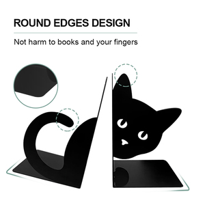 Fermalibri Moderni in Metallo per Scaffali, Supporti Decorativi per Libri Pesanti - Product Image 3