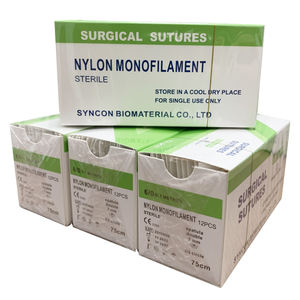 Bersertifikat CE 90cm PGLA 2-4 jahitan bedah yang dapat diserap dengan 3/8 jarum lingkaran untuk penggunaan dokter hewan dan medis - Product Image 2