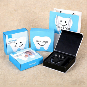 लक्जरी ब्रेसिज डेंटल डेन्चर बॉक्स चुंबकीय दंत चिकित्सा क्लिनिकों कस्टम लोगो ऑर्थोडोन्टिक उपहार कठोर डिजाइनर पैकेजिंग बॉक्स - Product Image 2