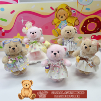 Oursons en peluche personnalisés en gros pour usine, avec accessoires jupe rayée, pour cadeau promotionnel