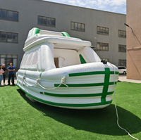 Yacht électrique gonflable de luxe pour loisirs nautiques, bateau ponton gonflable au design élégant, embarcation gonflable pour la location touristique