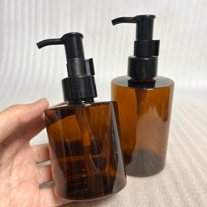 Chăm sóc da bao bì 150ml 200ml Nâu Pet cơ thể Lotion chai nhựa chai dầu gội đầu rỗng hổ phách - Product Image 1