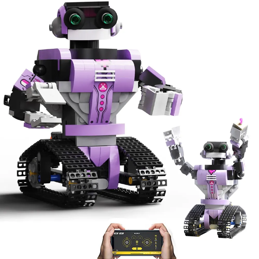 PG-13012 City Technical Electric APP Programming Tracked Vehicle Bricks Sets Robot Building Block Toys Educational for Children