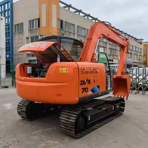 Miniexcavadora de 7 Toneladas con Cuchilla Topadora Hitachi ZX70 Usada, Excavadora Hidráulica sobre Orugas con Motor Isuzu Original, Certificado EPA CE - Product Image 4
