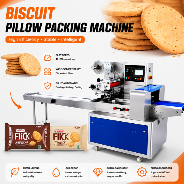 Automatic Biscuits Packing Machine for Mini Round Biscuits Packaging Machine