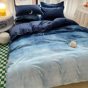 Parures de Housse de Couette Personnalisables Toutes Saisons en Fibre 100% Polyester 200 Fils à Imprimé Géométrique Linge de <span class=keywords><strong>Lit</strong></span> pour la Maison - Product Image 2