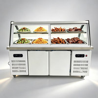 Vitrine Réfrigérée Commerciale pour Fruits et Légumes, Table Réfrigérée pour Plats Froids, Réfrigérateur à Air pour la Conservation des Produits Frais