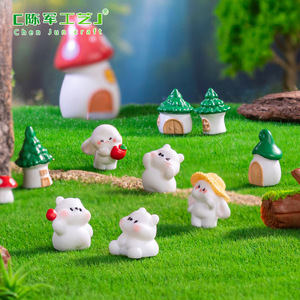 weij Micro-paisaje decorativo, Conejito, Oso, Figuras de grano, Jardinería, Casa del árbol, Paisajismo, DIY - Product Image 2
