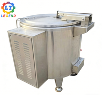 Marmite industrielle basculante en acier inoxydable à double enveloppe 60-500L, électrique/gaz, pour la cuisson de soupes et ragoûts