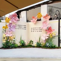 Haute qualité jeune sirène fenêtre décoration Floral géant papier fleur accessoires de mariage étanche Eva mousse fleur décoration