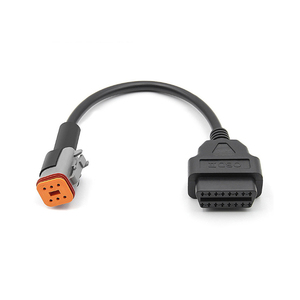 אופנוע 6Pin כדי <span class=keywords><strong>OBD2</strong></span> מתאם <span class=keywords><strong>OBD2</strong></span> אבחון סורק מתאם כבל ELM327 OBD סורק עבור הארלי דוידסון אופנוע
