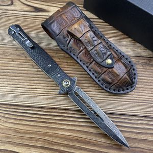 جديد VG10 سكاكين صيد تكتيكية مزدوجة الحواف في الهواء الطلق سكين تخييم EDC قابلة للطي - Product Image 3