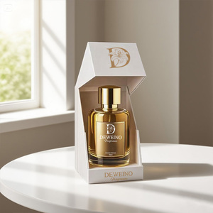 Brand New rõ ràng chai nước hoa biểu tượng tùy chỉnh vòng chai nước hoa 50ml 100ml Rỗng chai nước hoa với Vàng nắp - Product Image 2