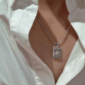 Colgante de Plata de Ley S925 con Estrella Hexagonal de Estilo Vintage, Diseño de Nicho Europeo Americano, Colgante de Lujo Ligero, Dijes Finos - Product Image 2