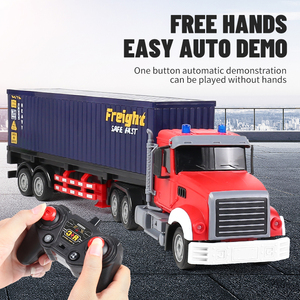 Camion télécommandé SINO 1:24 6CH, voiture électrique à batterie, <span class=keywords><strong>jouet</strong></span> conteneur, portes ouvrantes, grand camion de remorquage pour enfants, <span class=keywords><strong>jouet</strong></span> camion pour enfants - Product Image 4