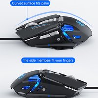 Souris de jeu mécanique RGB IMICE T96 7200 DPI, souris optique filaire USB pour ordinateur portable PC, souris de jeu avec macros personnalisées