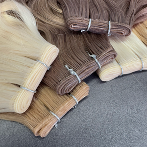 Offre Spéciale USA Mince Invisible Cendre Blanc <span class=keywords><strong>Blonde</strong></span> Remy Extensions de Cheveux 100% Naturel Double Dessiné pour Génie Trame Qualité Cheveux Humains - Product Image 5