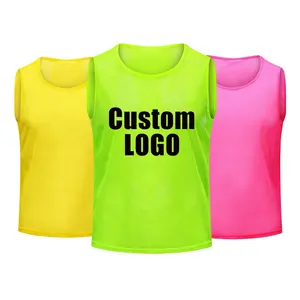 Wholesale Cheap Custom Sports Pinnies Jerseys High Quality Numbered Sports Bibs Hot Team Soccer Training Bibs Football Vest