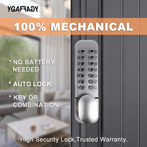 Khóa cổng chống nước chống đông bên ngoài Khóa an toàn kỹ thuật số Khóa cơ không cần chìa khóa Khóa chốt đơn - Product Image 2