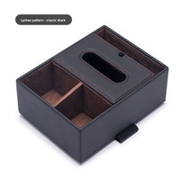 Boîte de rangement pour accoudoir central de voiture en cuir haut de gamme, organisateur multifonctionnel, porte-gobelets et boîte à mouchoirs