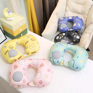 Almohada de Viaje Inflable en Forma de U, de TPU, con Diseño de Dibujos Animados, Portátil y Plegable para Viajes en Auto o en Avión - Product Image 1