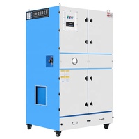 Collecteur de poussière industriel pour découpe laser et usinage des métaux - Filtration à cartouche par jet pulsé 180m² 0,3μm 11kW 9 éléments Contrôle PLC