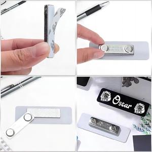 Badge magnétique d'identification de haute qualité Danone <span class=keywords><strong>Magsafe</strong></span> Pack, porte-broche à plaque métallique, porte-étiquettes magnétiques en néodyme - Product Image 3