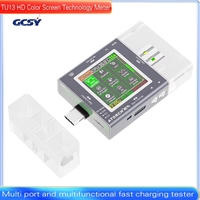ATORCH TU13 48V Type-C PD3.0 Protocole de charge rapide Testeur USB Voltmètre Compteur Chargeur de téléphone portable Moniteur de capacité Évolutif