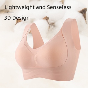 Push up sin costuras Pecho grande Sujetadores <span class=keywords><strong>de</strong></span> gran tamaño Estilos finos transpirables Evita <span class=keywords><strong>la</strong></span> flacidez Sujetador sin aros Sujetador gordo para mujer Copa extraíble - Product Image 3