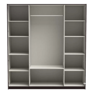 OEM Light Luxury <strong>Mirror</strong> Door Wooden <strong>Black</strong> <strong>Wardrobe</strong> for Bedroom Combined Closet - Product Image 4