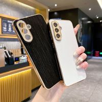Coque de Téléphone Mobile 5G pour Samsung A16 A55 A56, Housse de Protection Luxe Grainée A25 Électroplaquée Antichute Simple et Accessible