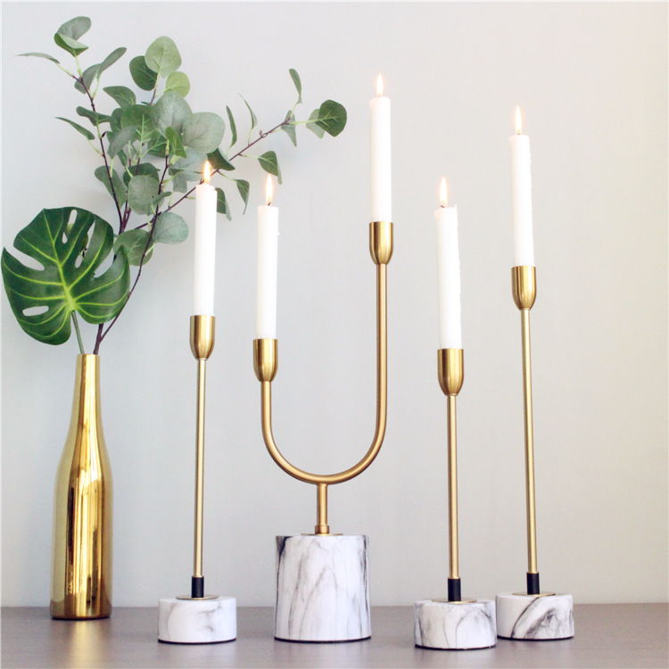  matte black candlestick holders set