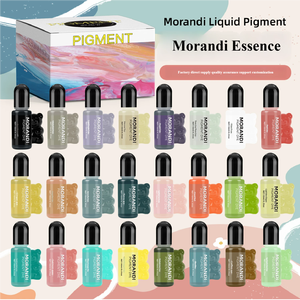 Pigment de résine époxy UV hautement enrichi, 24 couleurs, 10 ml, couleur Morandi, le moins cher, pour artisanat artistique et fabrication DIY. - Product Image 1