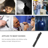Portable Mini lampe de poche LED lampe torche 4W pince de poche AAA alimenté par batterie Penlight lumière étanche pour l'extérieur