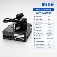 Moteur servo miniature Mige 400W noir à couple élevé pour broderie, textile, robot CNC, automatisation AGV