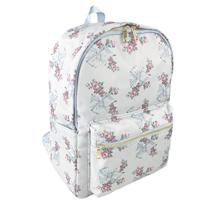 Zaino Scolastico alla Moda in Nylon <span class=keywords><strong>Rosa</strong></span> con Stampa a Fiocco, Impermeabile, Borsa Sportiva Casual con Cerniera per Viaggi Femminili - Product Image 3