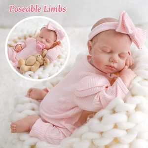 Offre Spéciale 45cm dormir nouveau-né <span class=keywords><strong>Reborn</strong></span> <span class=keywords><strong>bébé</strong></span> poupées <span class=keywords><strong>Silicone</strong></span> vinyle mignon doux Bebs <span class=keywords><strong>bébé</strong></span> Bebe <span class=keywords><strong>Reborn</strong></span> poupées pour filles cadeaux - Product Image 6