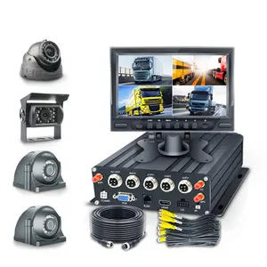 Free Fleet Management Software 4CH 3G 4G WiFi Wireless Live Streaming Video GPS Tracking MDVR School Bus HDD Mobile DVR