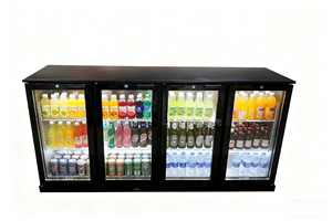 NE-400C-8 convenience shop commercial four glass doors display beverages energy drinks Refrigerator Back <b>Bar</b> Cooler - Product Image 5