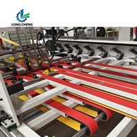 Machine automatique de production de boîtes en carton à grande vitesse avec roulement à billes pour l'emballage alimentaire et des boissons, plieuse-colleuse à colle thermofusible