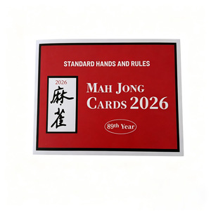 Nouvelle version 2026 : Jeu de cartes de Mahjong (4 pièces) en papier enduit imperméable, cartes de Mahjong faciles à lire, guide de référence pour débutants - Product Image 2