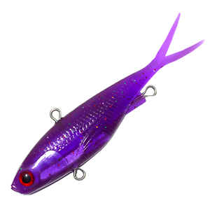 Leurre de pêche vibrant MSF MSF102 en plastique TPR souple avec tête plombée et fil d'acier robuste – Pêche en courant sans hameçons - Product Image 2